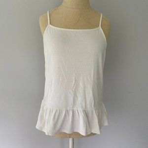 Off-white J. Crew camisole with peplum ruffle